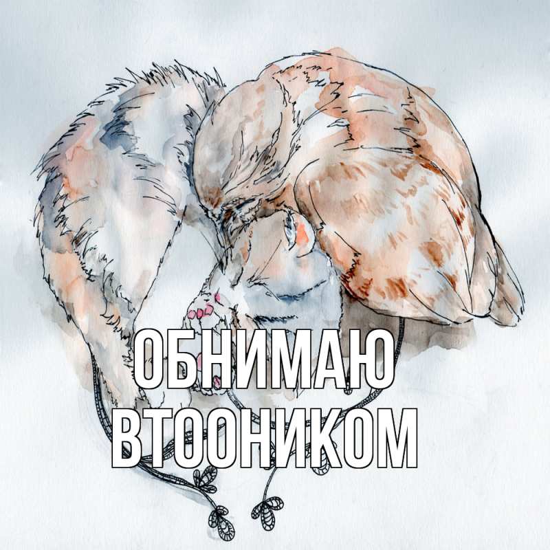 Картинка Обнимаю, Втооником