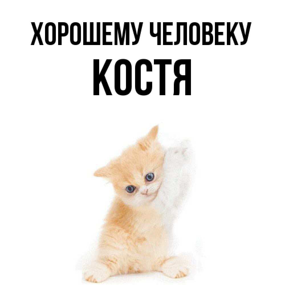 Открытка  с именем. костя, Хорошему человеку  