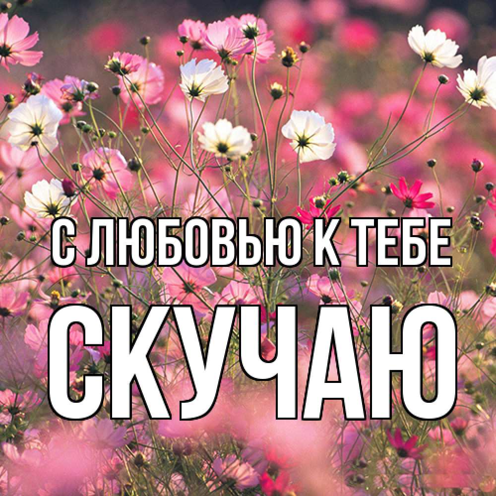 Открытка  с именем. Скучаю, С любовью к тебе  
