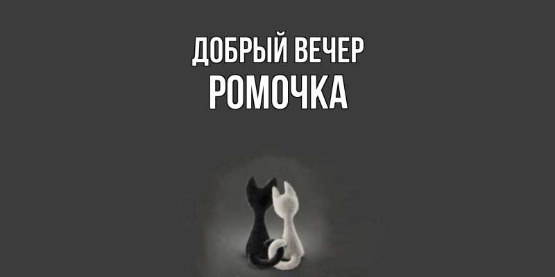 Картинка Добрый вечер, Ромочка