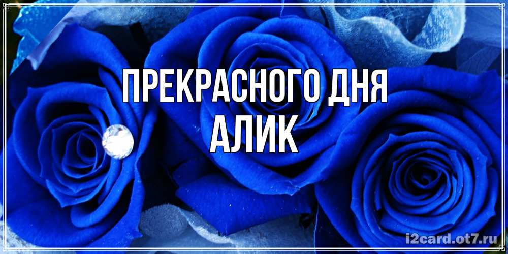 Открытка  с именем. Алик, Прекрасного дня  