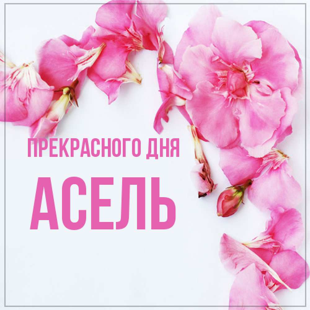 Открытка  с именем. Асель, Прекрасного дня  