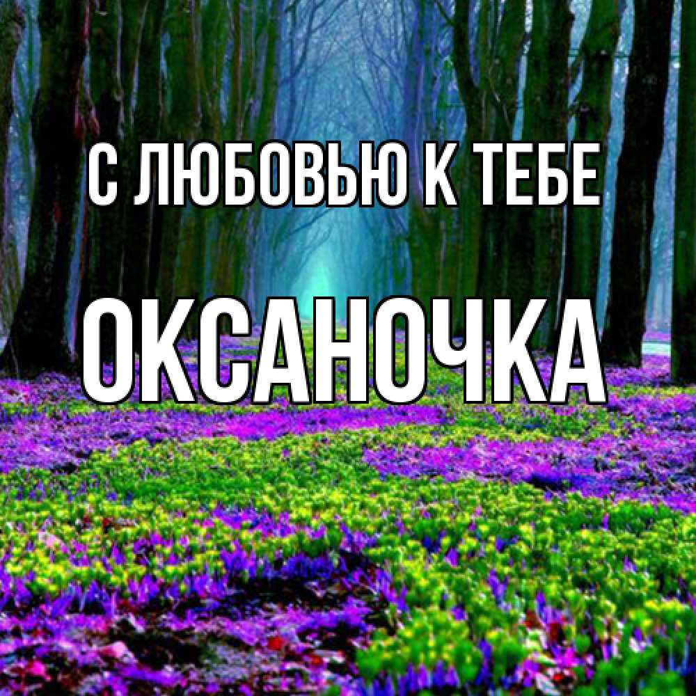 Открытка  с именем. ОКСАНОЧКА, С любовью к тебе  