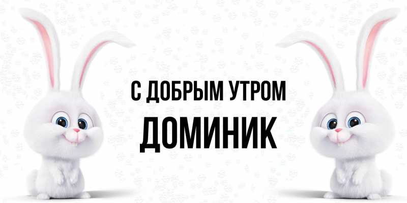 Картинка С добрым утром, Доминик