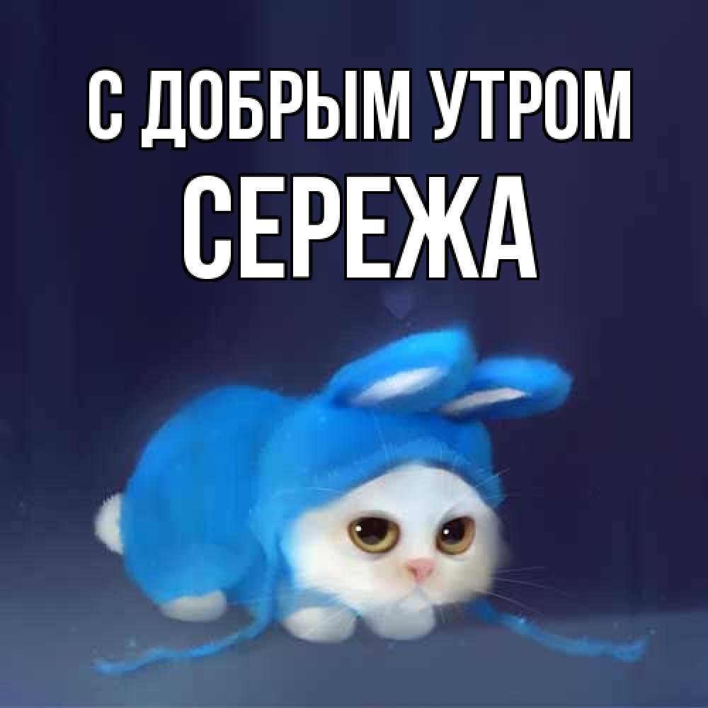 Открытка  с именем. СЕРЕЖа, С добрым утром  