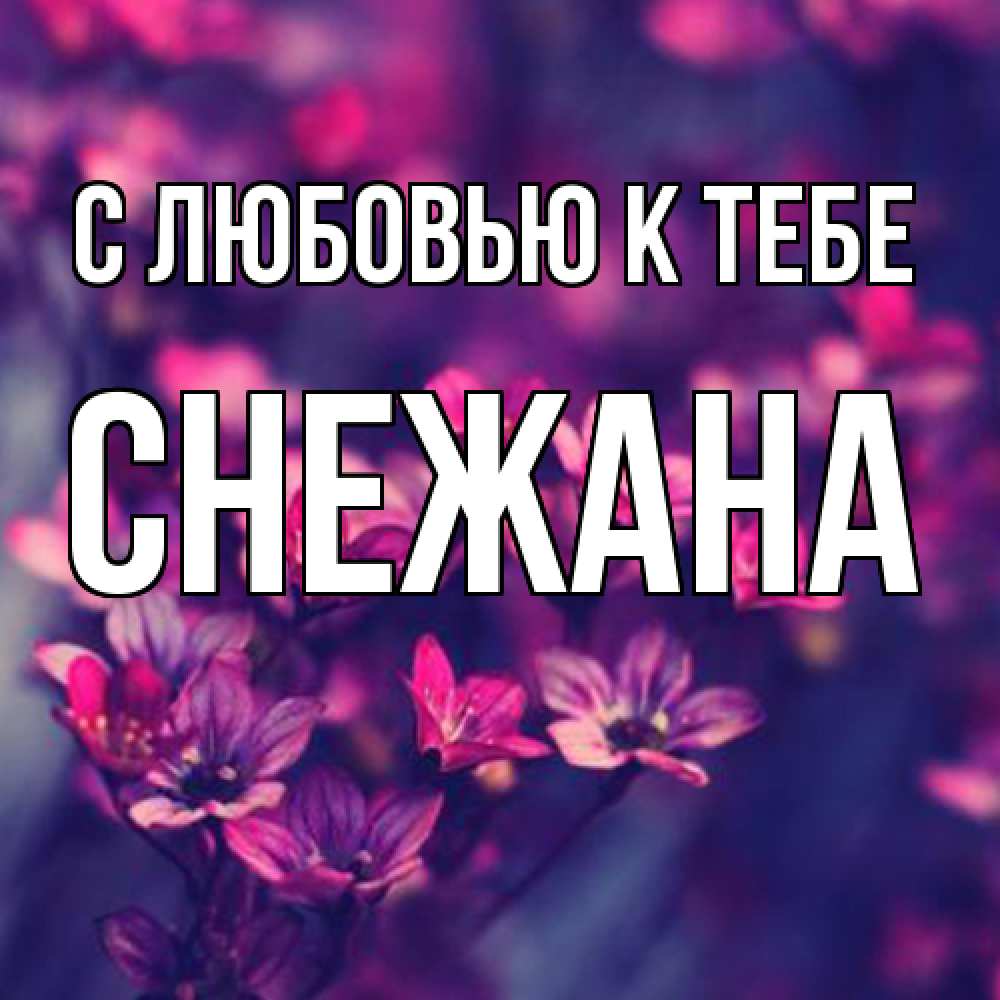 Открытка  с именем. Снежана, С любовью к тебе  