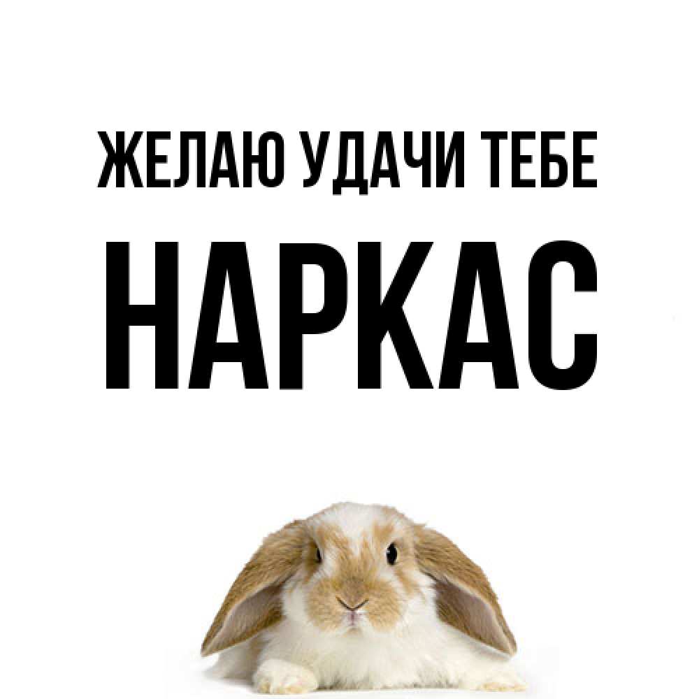 Открытка  с именем. Наркас, Желаю удачи тебе  