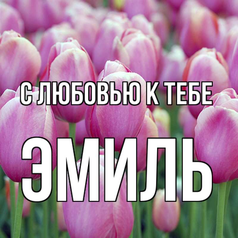 Открытка с именем, Эмиль, С любовью к тебе