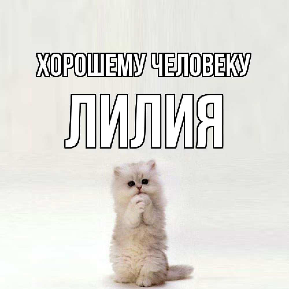 Открытка  с именем. ЛИлия, Хорошему человеку  
