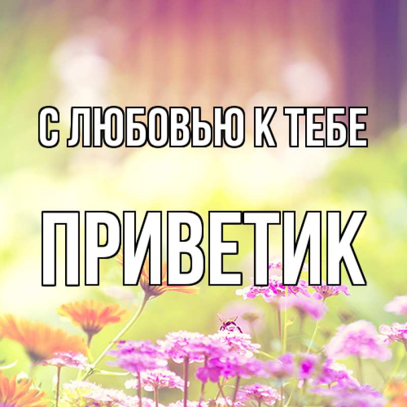 Картинка С любовью к тебе, приветик