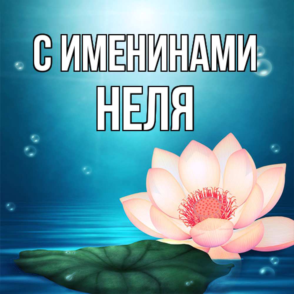 Открытка  с именем. Неля, С именинами  