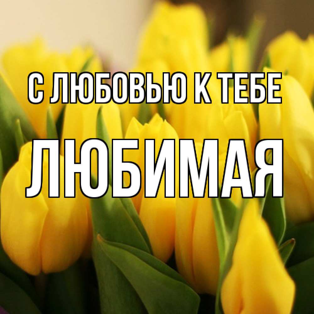 Открытка  с именем. Любимая, С любовью к тебе  