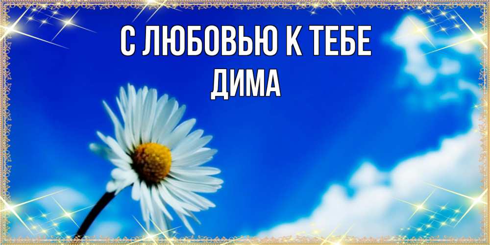 Открытка  с именем. Дима, С любовью к тебе  