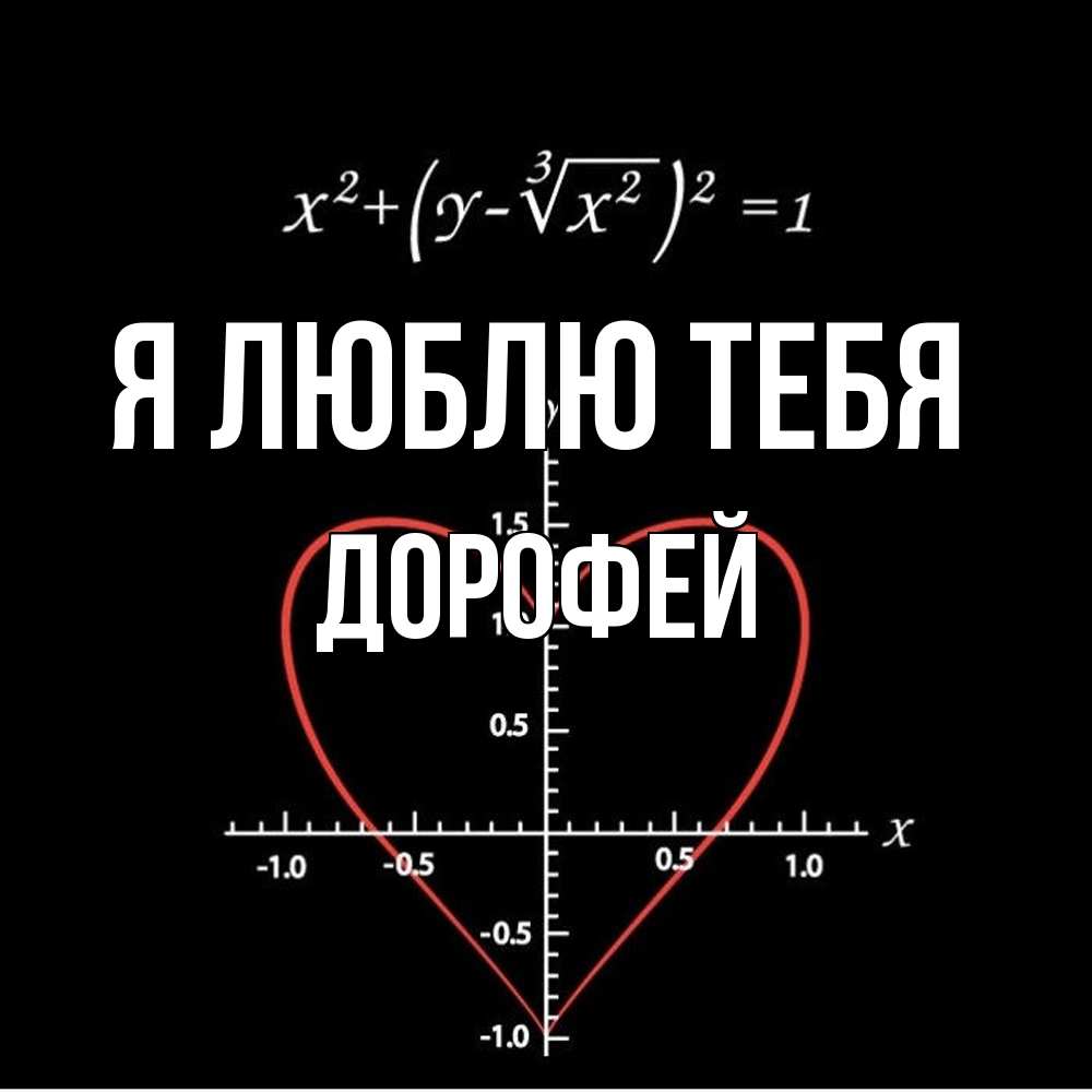 Открытка  с именем. Дорофей, Я люблю тебя  