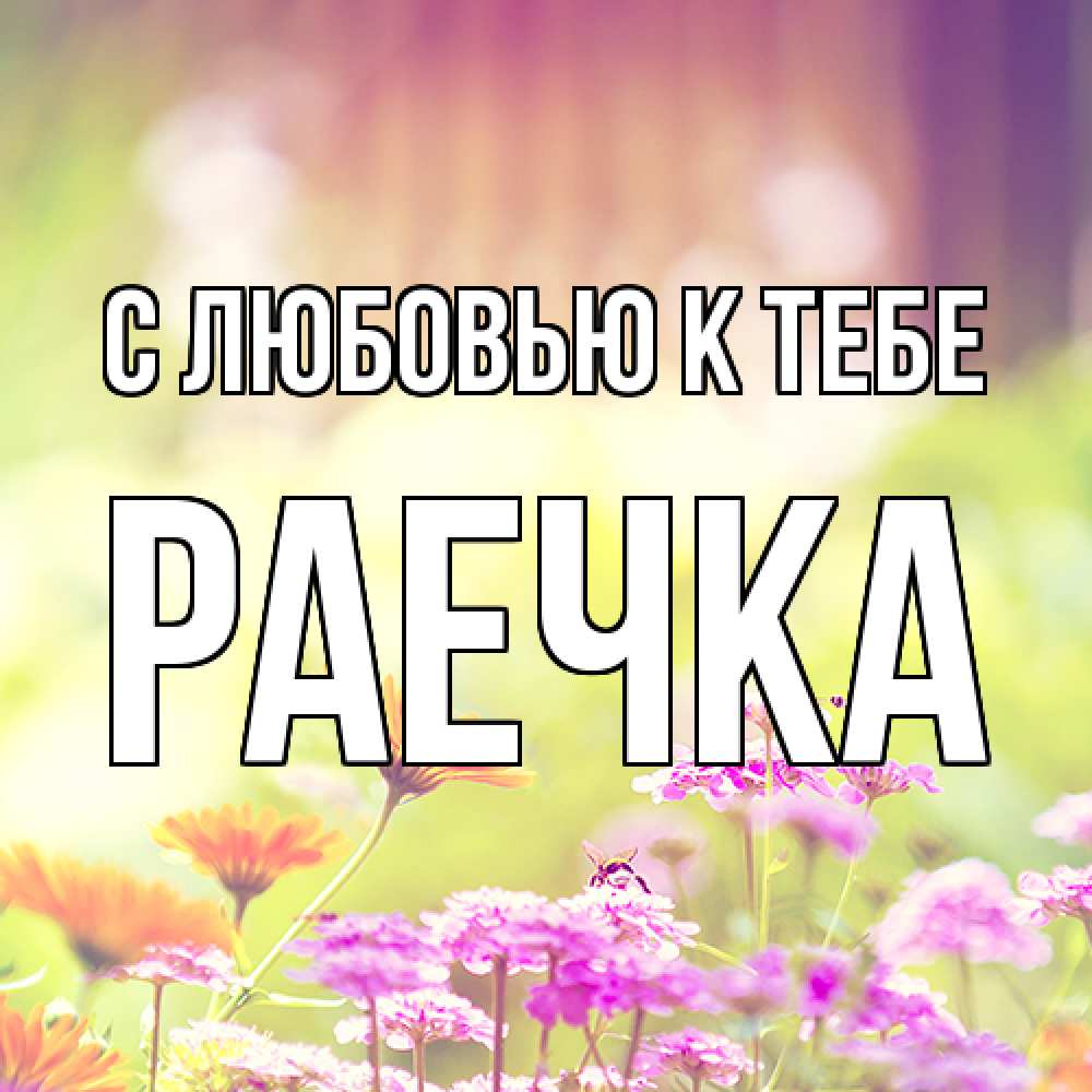 Открытка  с именем. Раечка, С любовью к тебе  