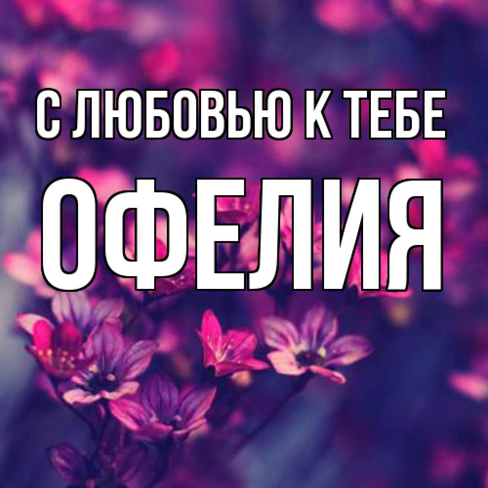 Открытка  с именем. Офелия, С любовью к тебе  