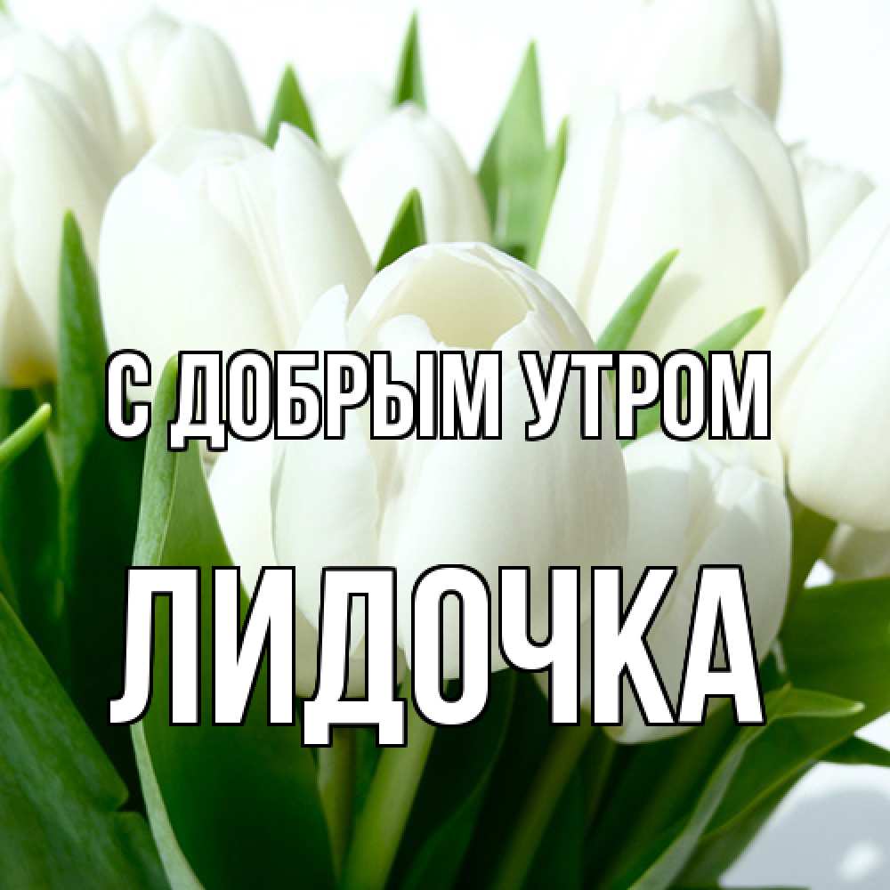 Открытка  с именем. Лидочка, С добрым утром  