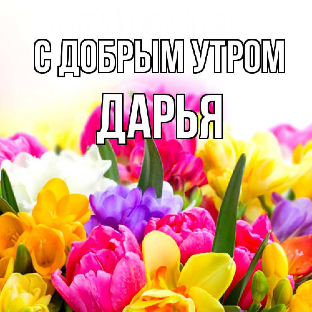 Открытка  с именем. Дарья, С добрым утром  