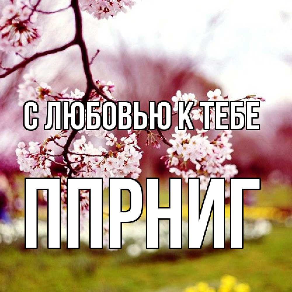 Открытка  с именем. Ппрниг, С любовью к тебе  