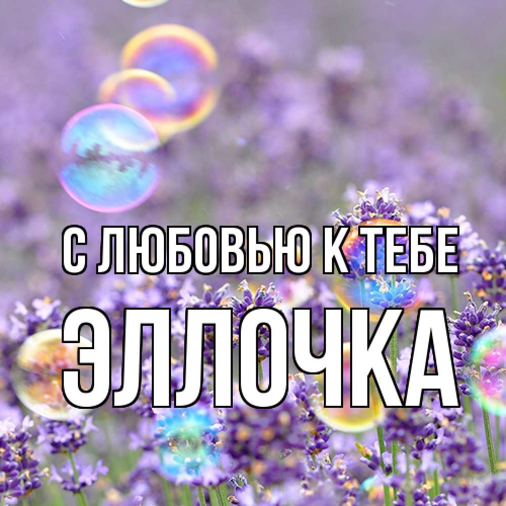Открытка  с именем. Эллочка, С любовью к тебе  