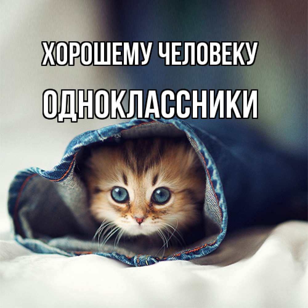Открытка  с именем. Одноклассники, Хорошему человеку  