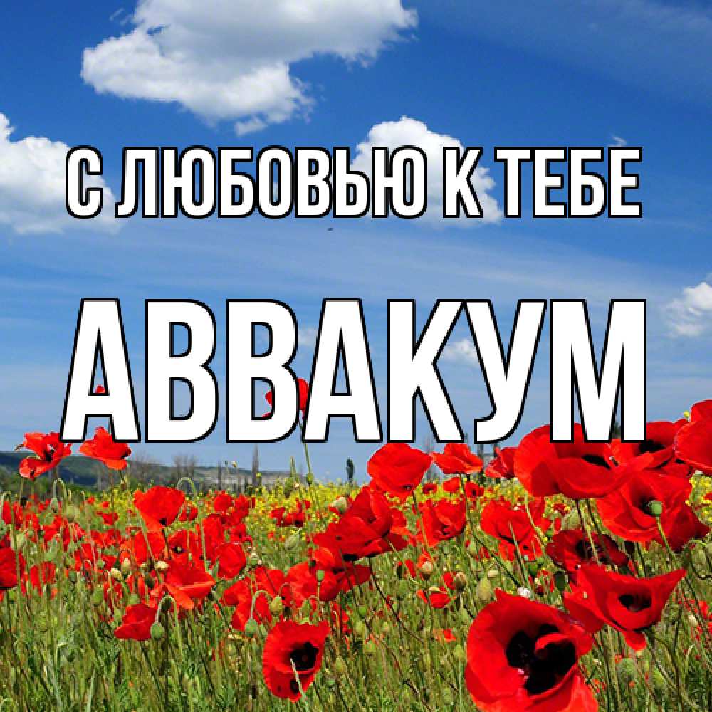 Открытка  с именем. Аввакум, С любовью к тебе  