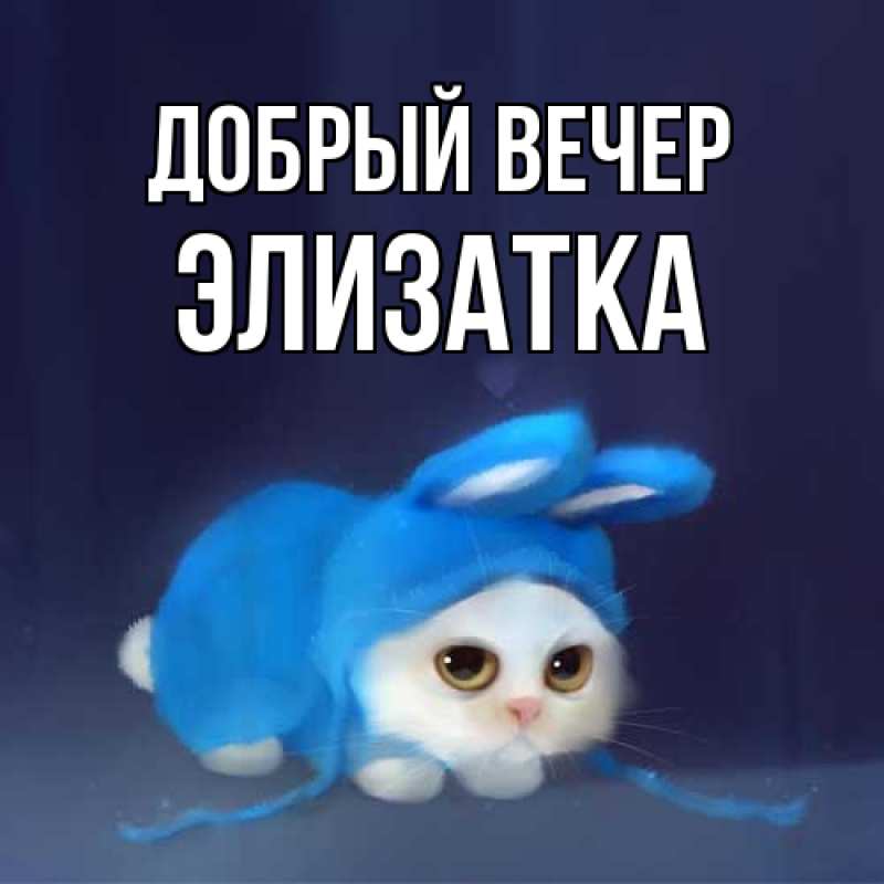 Открытка с именем, Элизатка, Добрый вечер