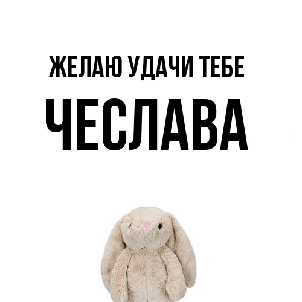 Открытка  с именем. Чеслава, Желаю удачи тебе  