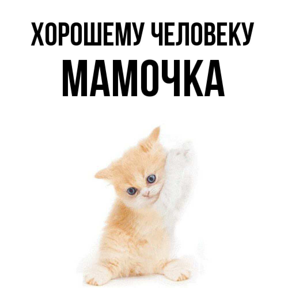 Открытка  с именем. Мамочка, Хорошему человеку  