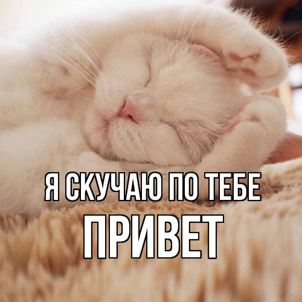 Открытка  с именем. Привет, Я скучаю по тебе  