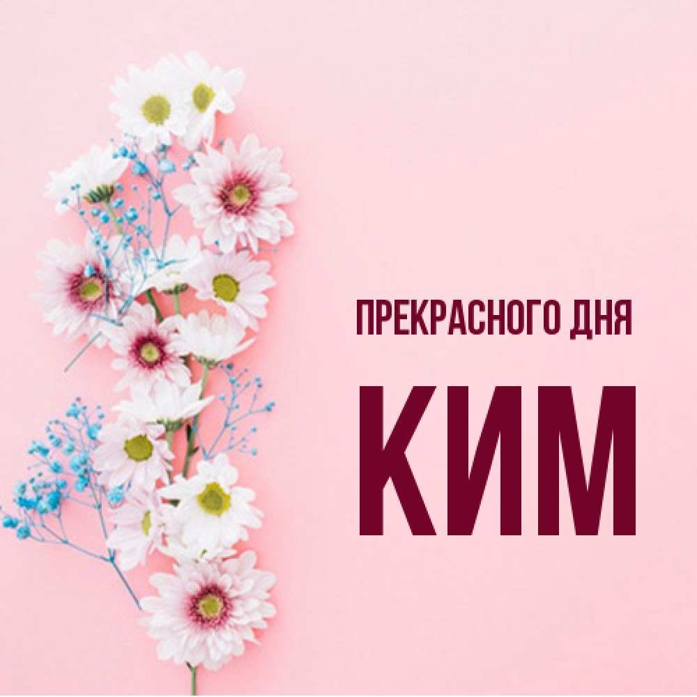 Открытка  с именем. Ким, Прекрасного дня  