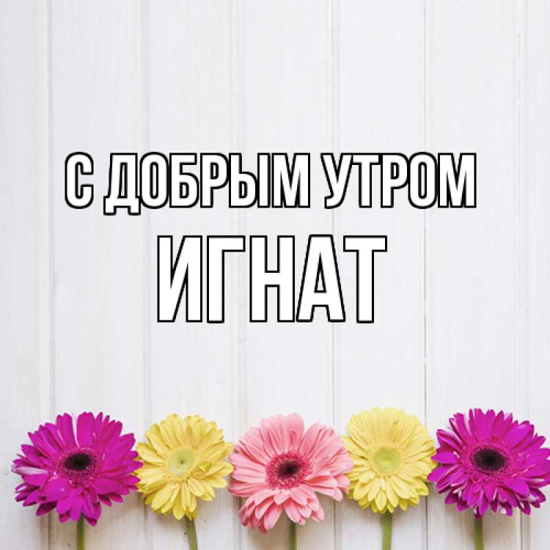 Картинка С добрым утром, Игнат