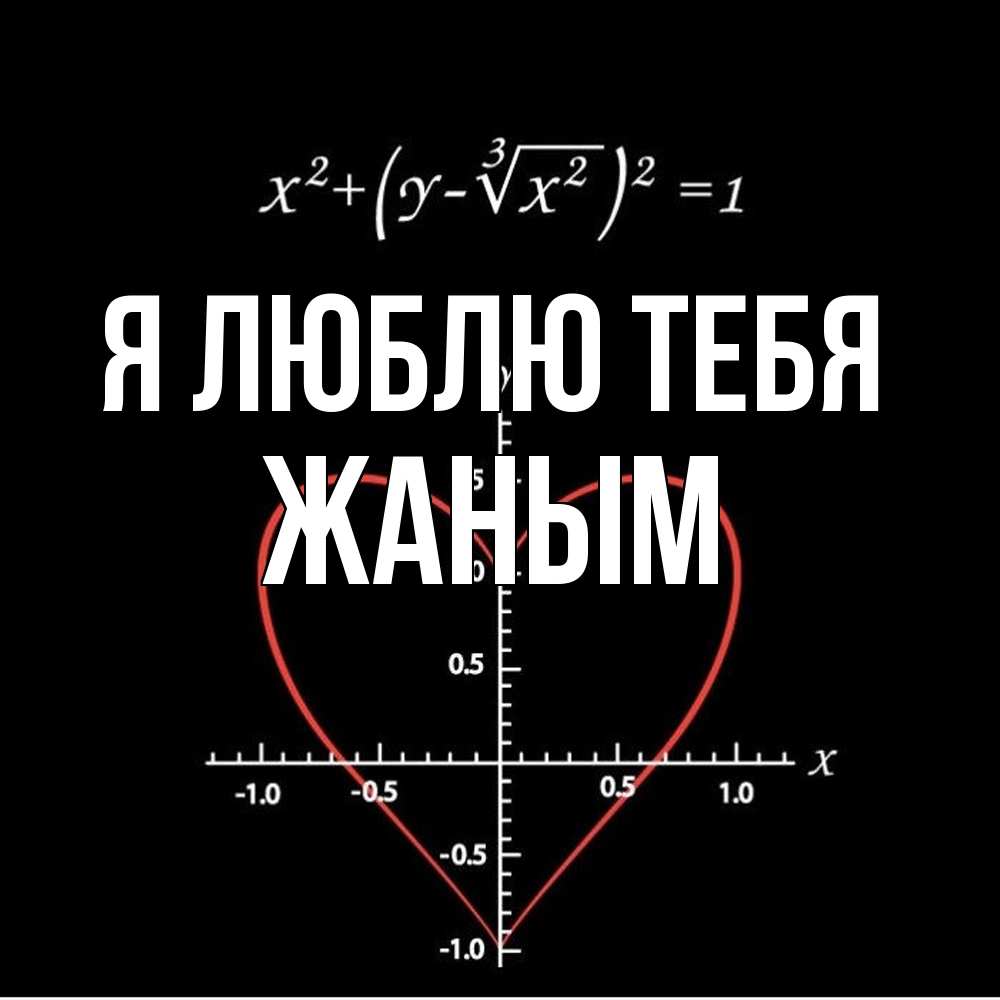 Открытка  с именем. Жаным, Я люблю тебя  