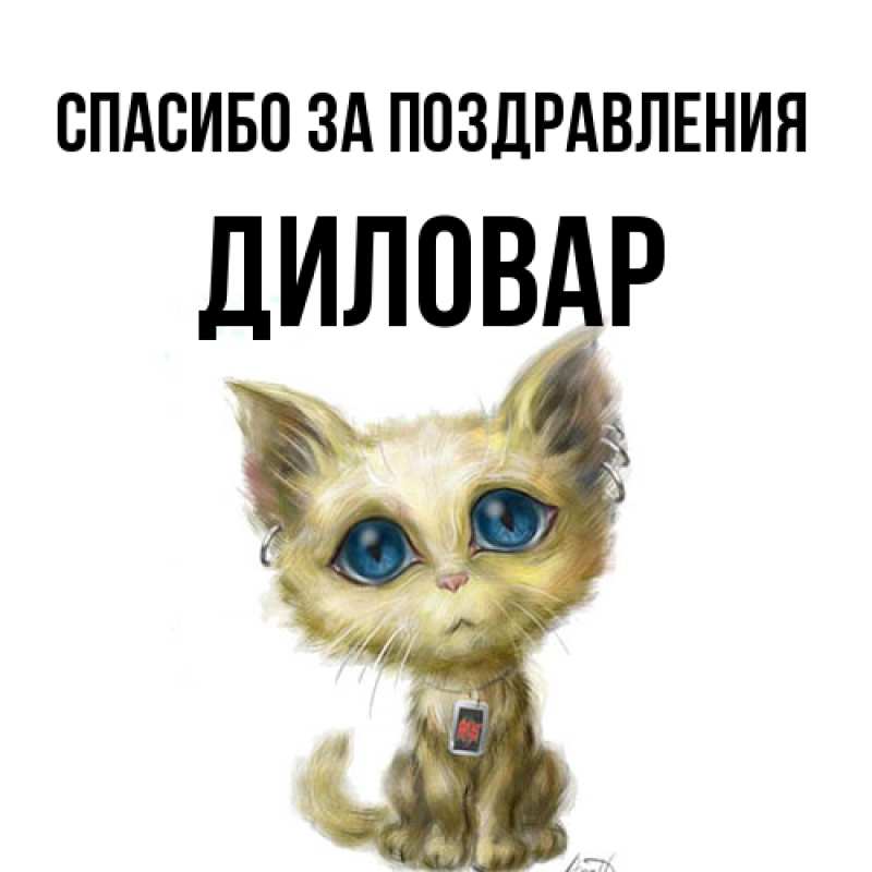 Картинка Спасибо за поздравления, Диловар