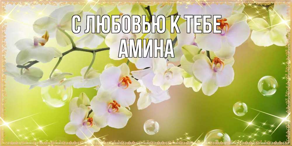 Открытка  с именем. Амина, С любовью к тебе  