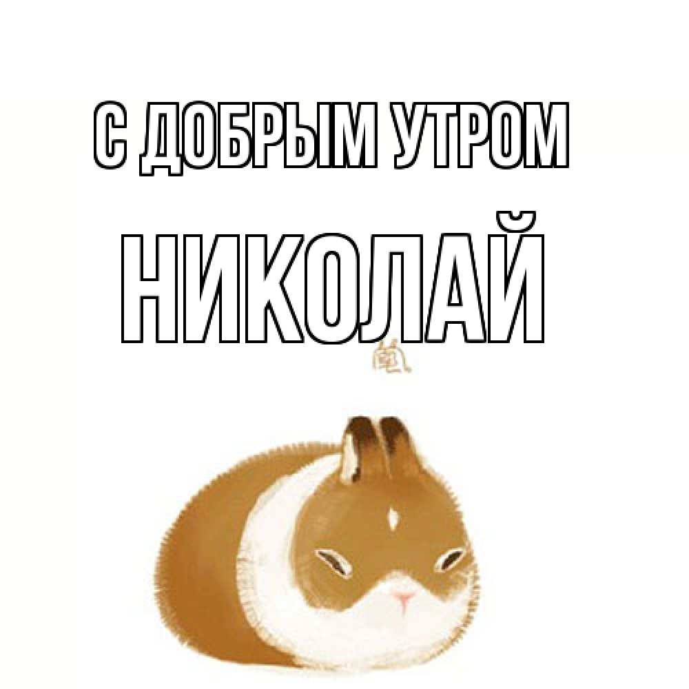 Открытка  с именем. Николай, С добрым утром  