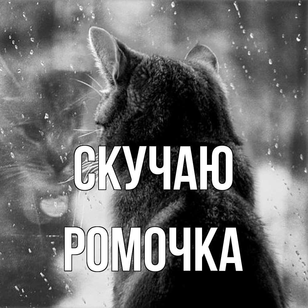 Открытка  с именем. Ромочка, Скучаю  