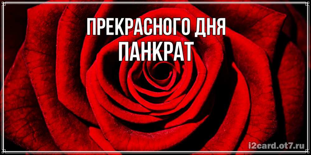 Открытка  с именем. Панкрат, Прекрасного дня  