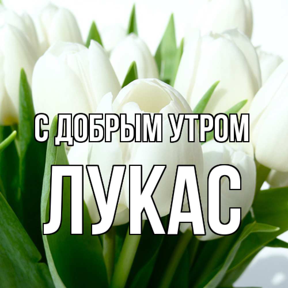 Открытка  с именем. Лукас, С добрым утром  