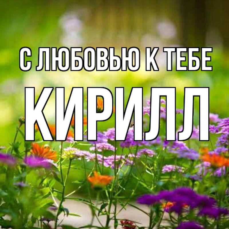 Картинка С любовью к тебе, Кирилл