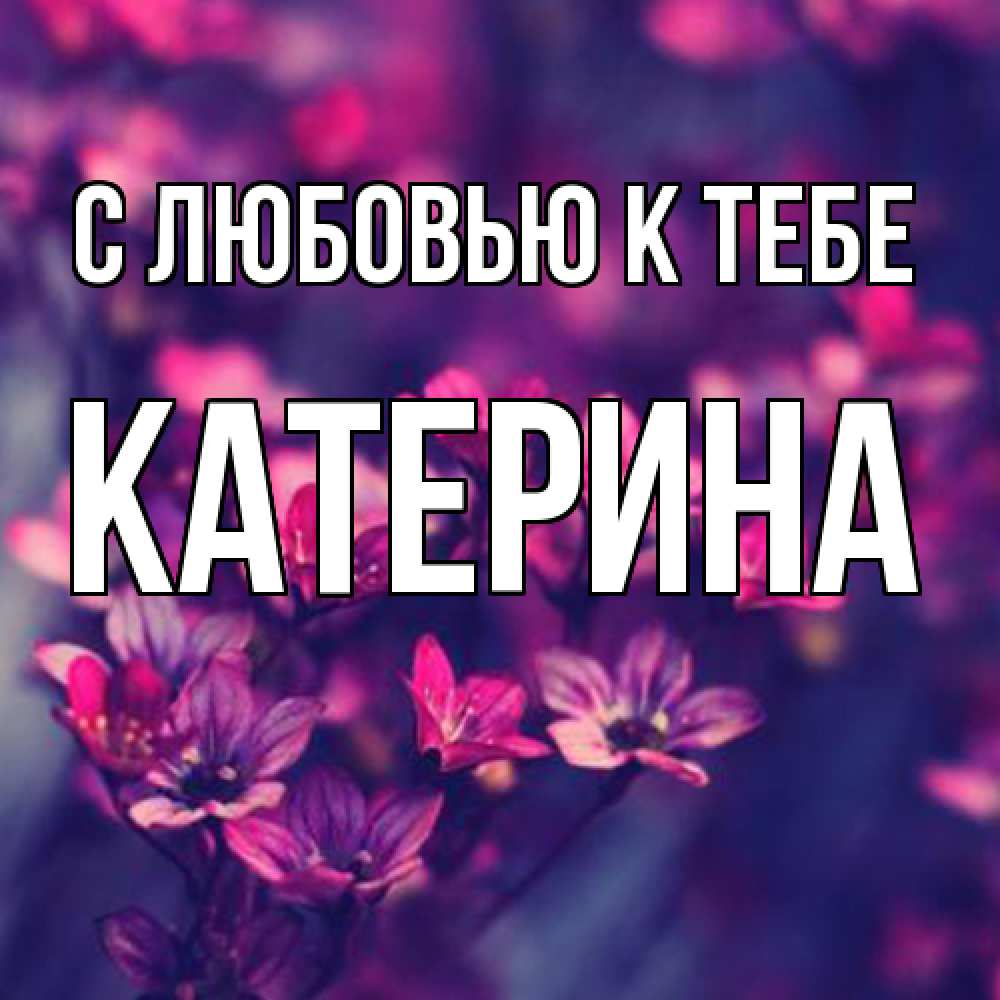 Открытка  с именем. Катерина, С любовью к тебе  