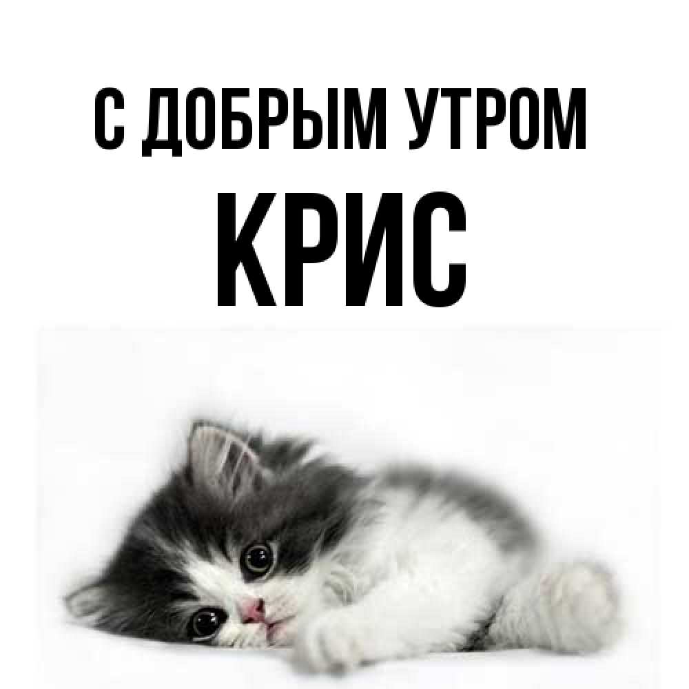 Открытка  с именем. Крис, С добрым утром  