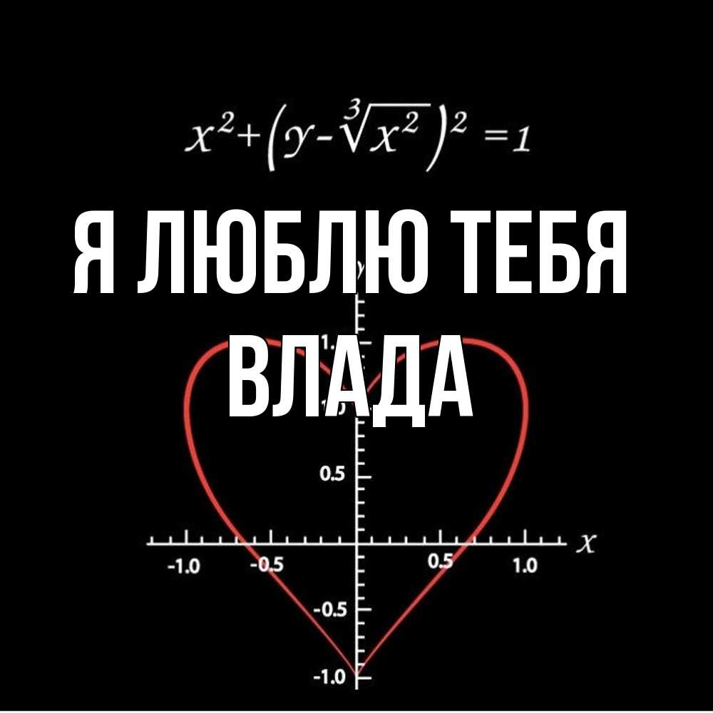 Открытка  с именем. Влада, Я люблю тебя  