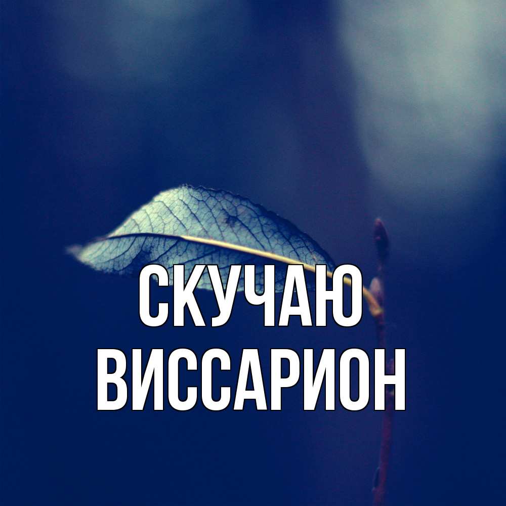 Открытка  с именем. Виссарион, Скучаю  