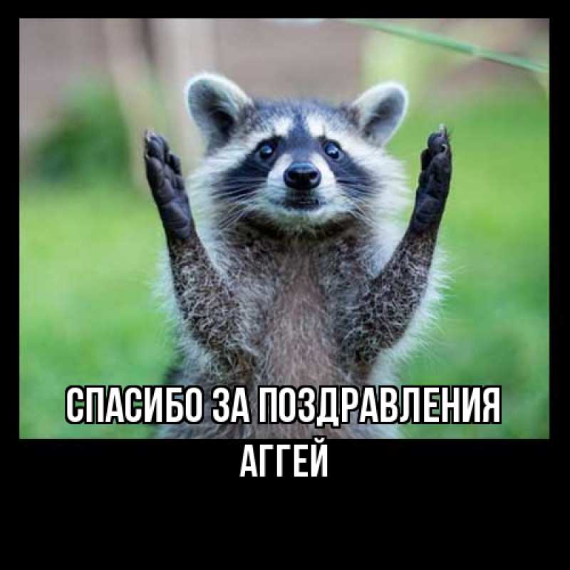 Открытка с именем, Аггей, Спасибо за поздравления