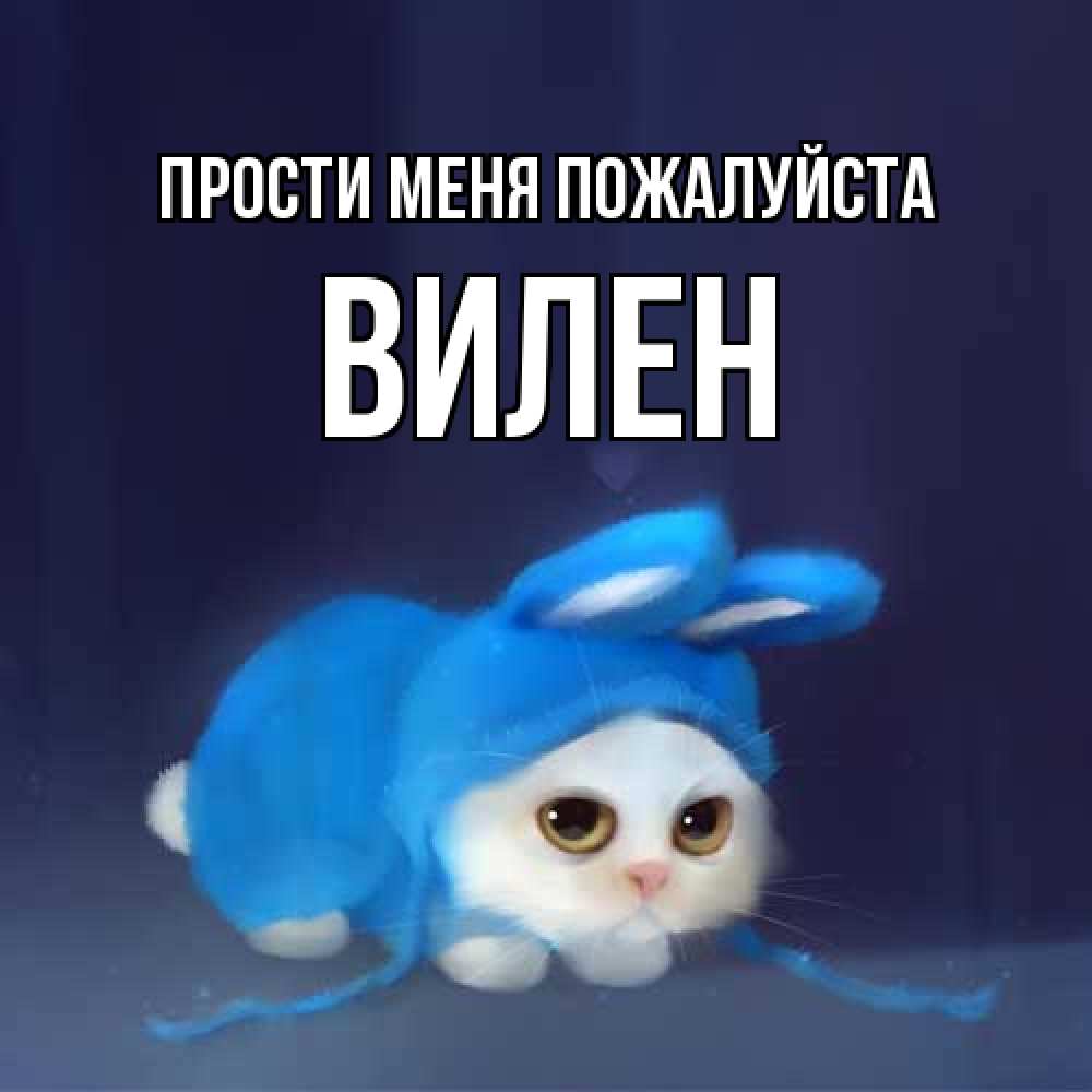 Открытка  с именем. Вилен, Прости меня пожалуйста  
