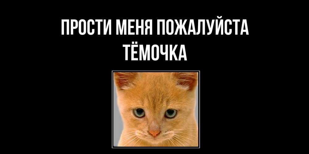Открытка  с именем. Тёмочка, Прости меня пожалуйста  