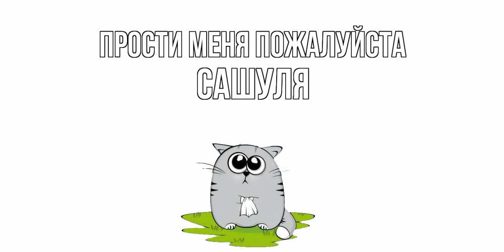 Открытка  с именем. Сашуля, Прости меня пожалуйста  