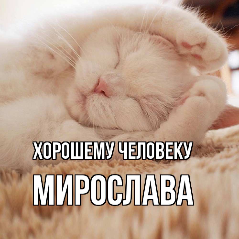 Открытка  с именем. Мирослава, Хорошему человеку  
