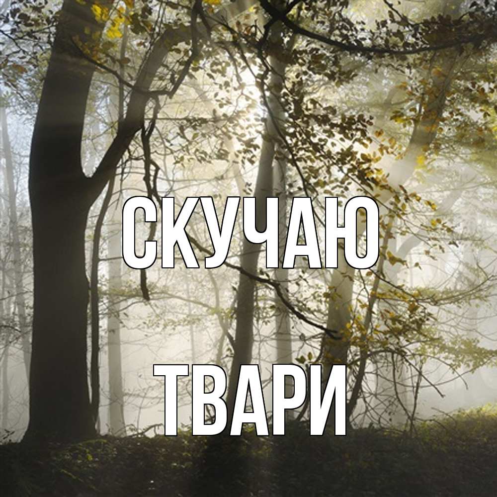 Открытка  с именем. твари, Скучаю  